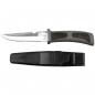 Preview: Tauchermesser Rettungsmesser Messer schwarz Gummigriff m. Scheide MF